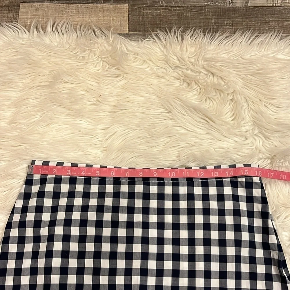 Draper James ‘Dolly’ gingham checked ruffled mini skirt cotton poplin 10 - Picture 8 of 9